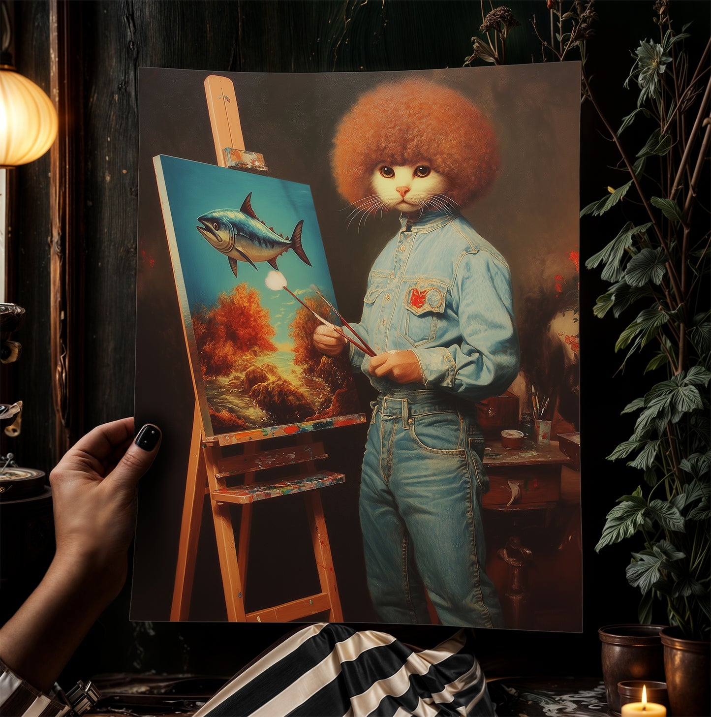 Cat Ross Art Print, Vintage Photograph, Quirky Cat Decor, Funny Weirdcore Cat Lovers Gift, Quirky Dark Academia, Weird Gifts