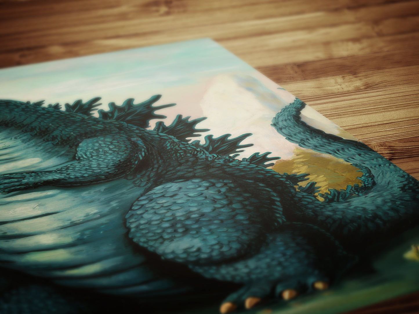 Funny Godzilla Wall Art Print