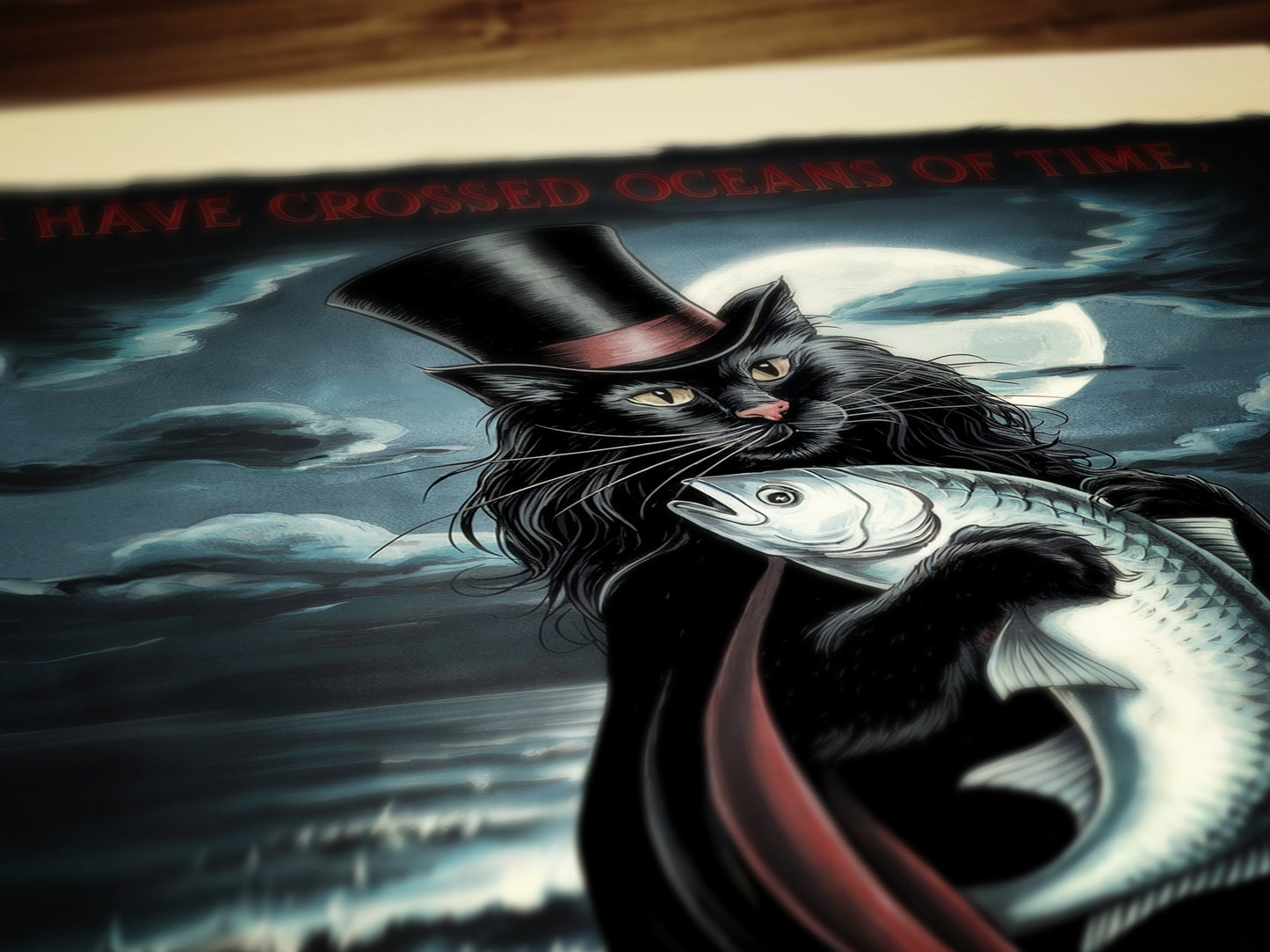 Vampurr, Catula, Vampire Cat Wall Art Print, Whimsigoth Decor, Gothic Dark Romance Poster, Dark Academia, Cottagecore, Dracula Lovers Gift