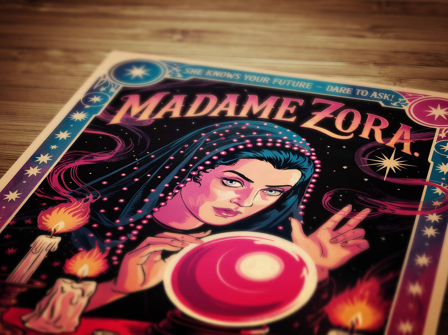 Circus Sideshow Fortune Teller, Vintage Circus Wall Art, Whimsigoth Decor, Carnival Freakshow, Side show Print Oddities & Curiosities Poster