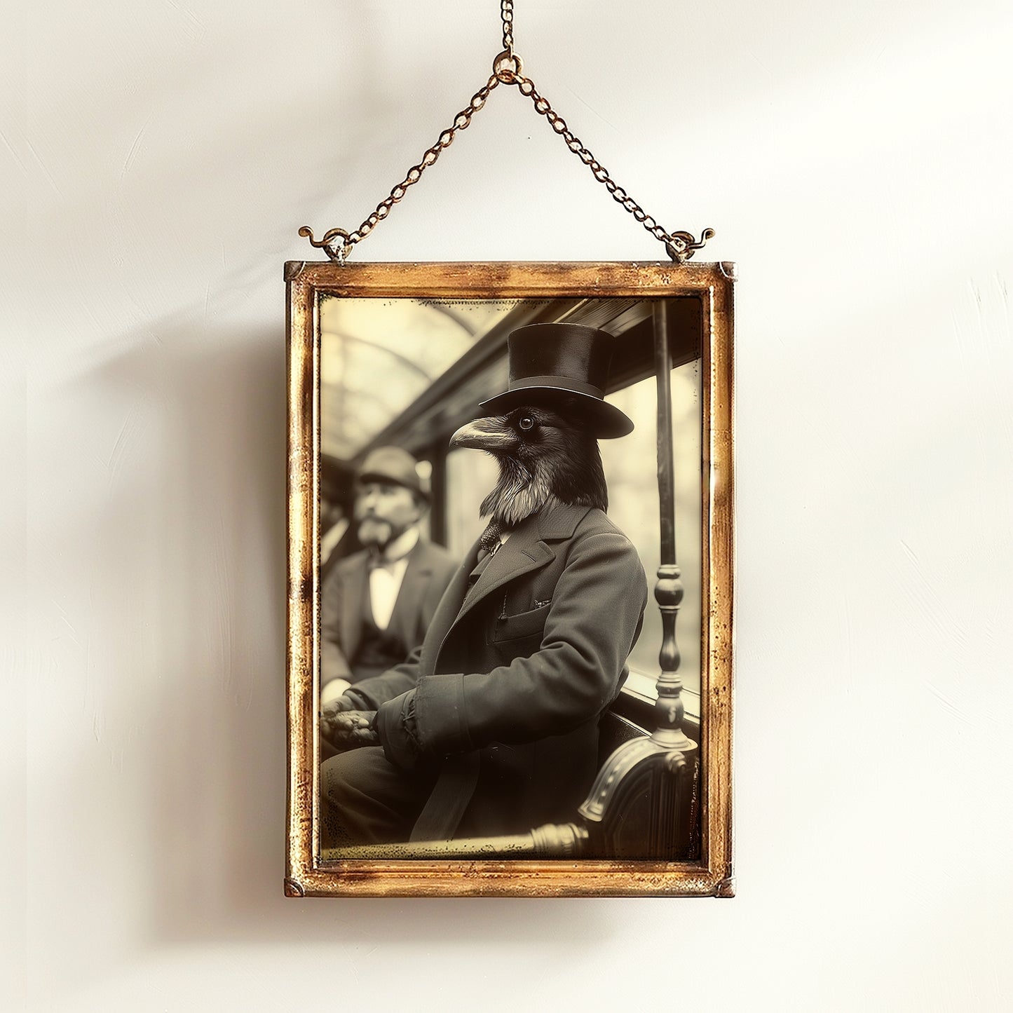 Gothic Gentleman Crow Vintage Poster, Art Poster Print, Home Wall Decor, Victorian Raven, Dark Academia, Retro Weird Stuff Art Gift