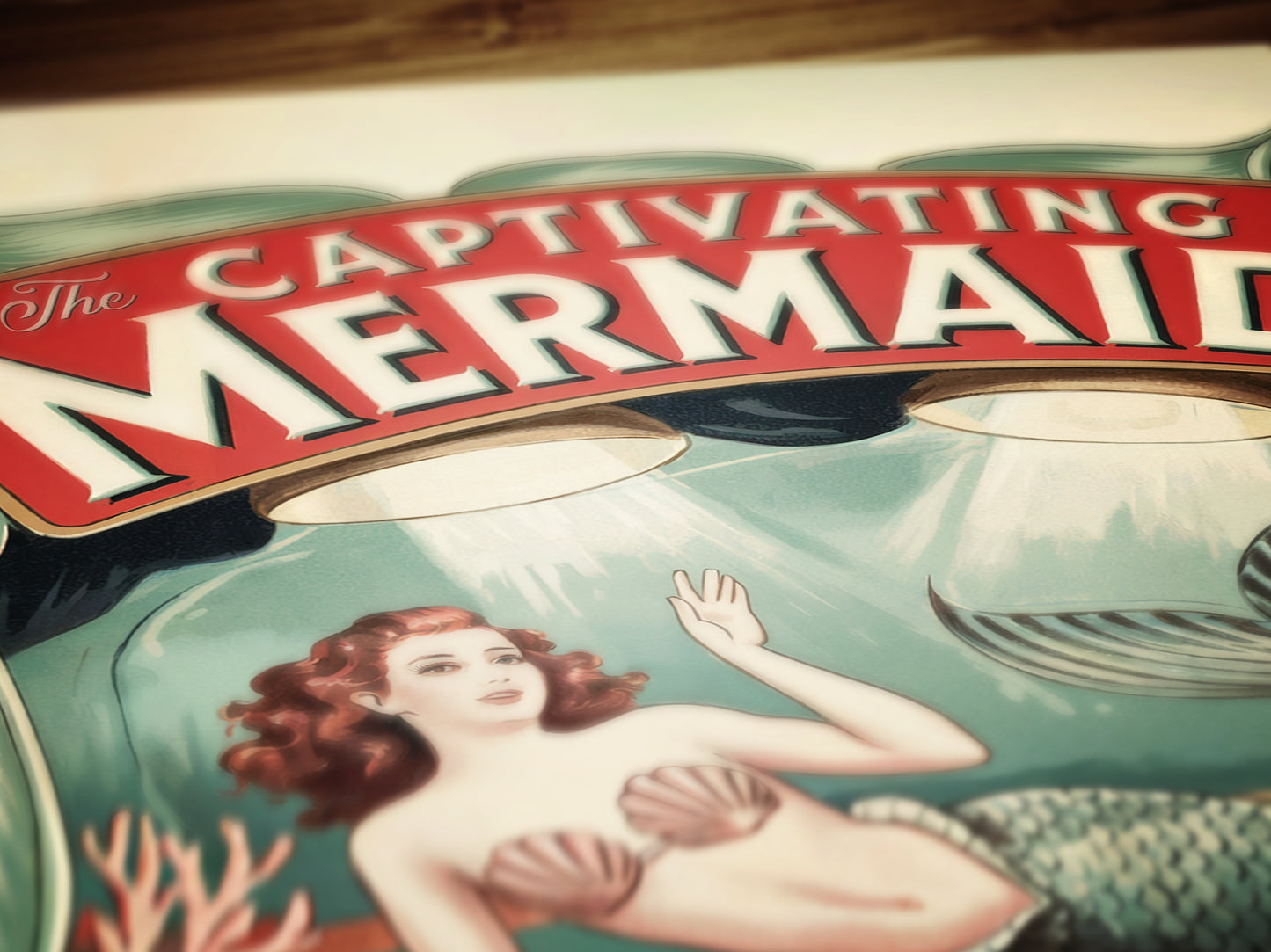 Circus Sideshow Mermaid Girl, Vintage Circus Wall Art, Whimsigoth Decor, Carnival Freakshow, Side Show Print Oddities & Curiosities Poster