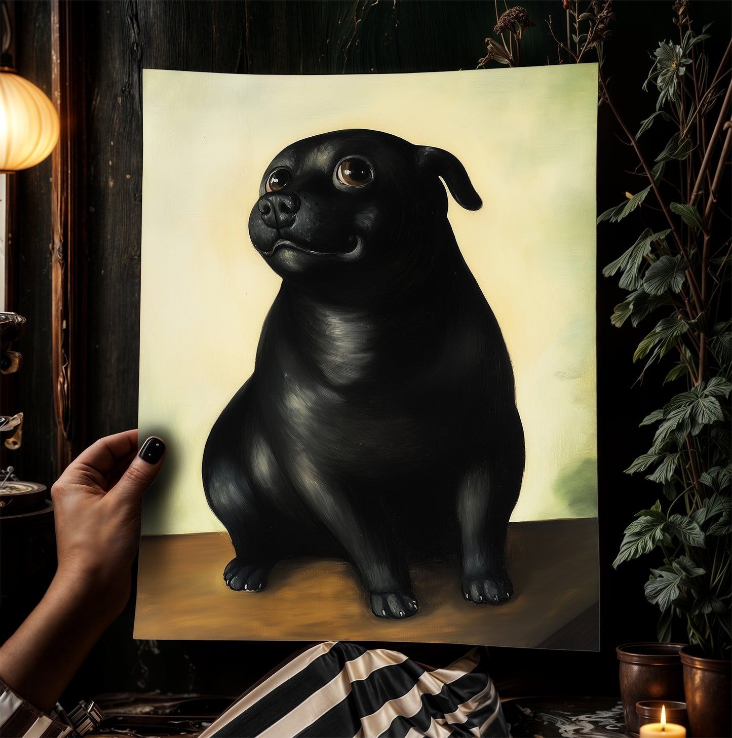 Funny Quirky Dog Wall Art Print
