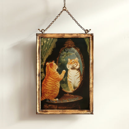 Inspirational Quote Poster, Funny Cat Print for Therapy Office Decor, Motivational Quote Wall Art Gifts, You Are Enough