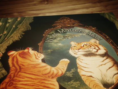 Inspirational Quote Poster, Funny Cat Print for Therapy Office Decor, Motivational Quote Wall Art Gifts, You Are Enough