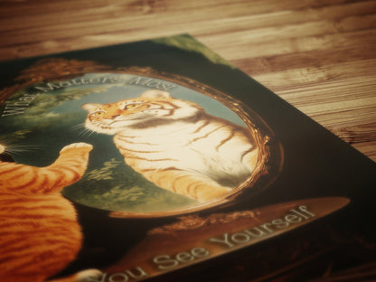 Inspirational Quote Poster, Funny Cat Print for Therapy Office Decor, Motivational Quote Wall Art Gifts, You Are Enough