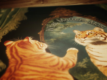 Inspirational Quote Poster, Funny Cat Print for Therapy Office Decor, Motivational Quote Wall Art Gifts, You Are Enough