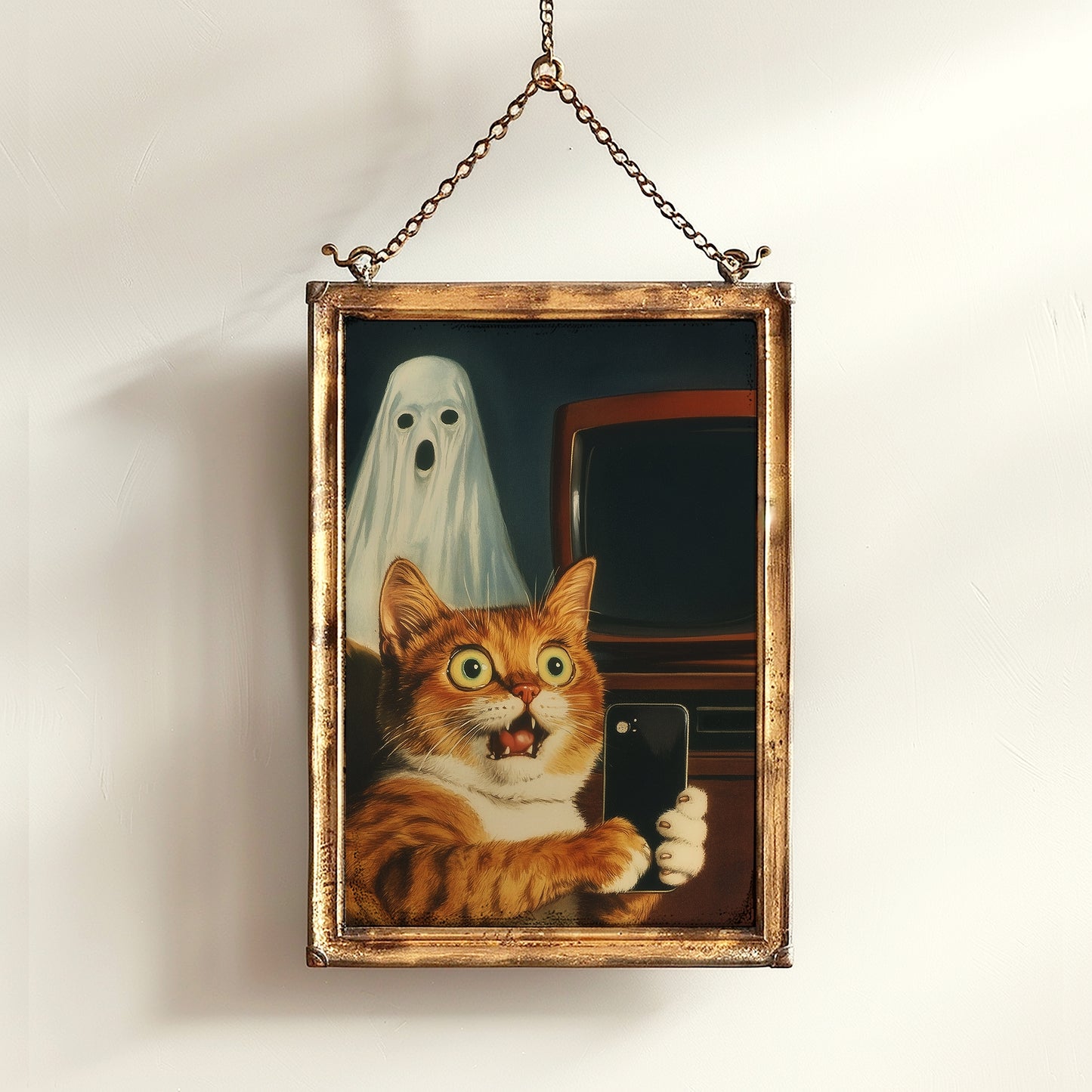 Purranaromal Cativity, Funny Cat Wall Art, Haunted Selfie Scene, Quirky Dark Academia, Weirdcore Whimsigoth Decor, Cat Themed Gifts