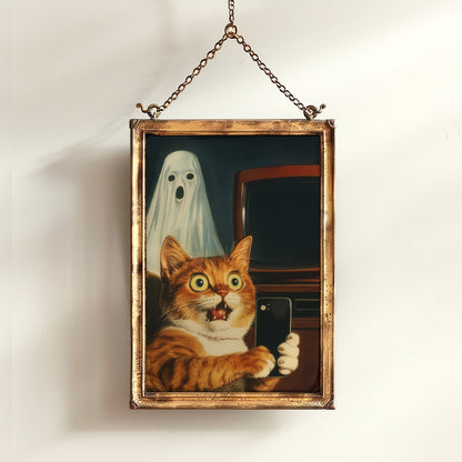 Purranaromal Cativity, Funny Cat Wall Art, Haunted Selfie Scene, Quirky Dark Academia, Weirdcore Whimsigoth Decor, Cat Themed Gifts