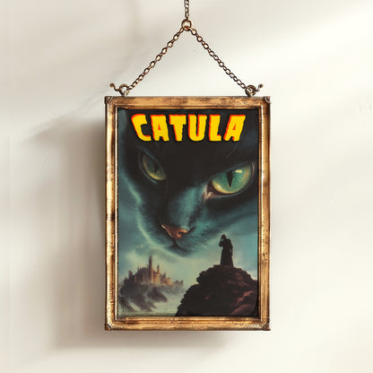 Catula The Vampurr, Vampire Cat Art Print, Whimsigoth Halloween Wall Decor, Horror Movie Decor, Nosferatu Lovers Gifts