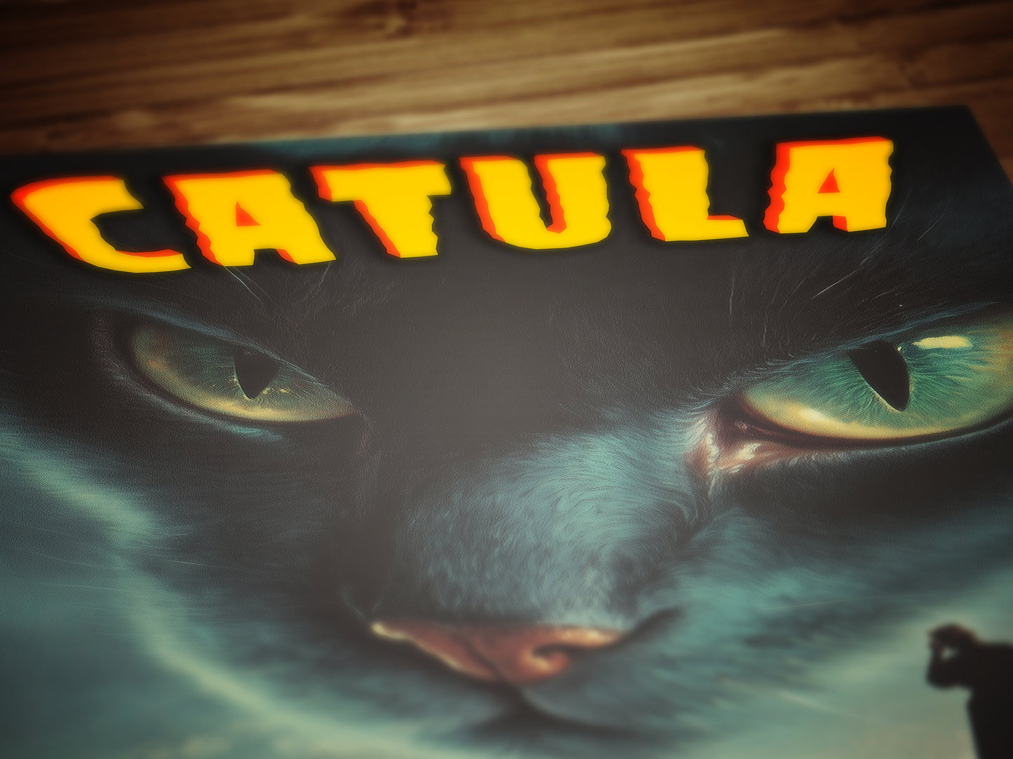 Catula The Vampurr, Vampire Cat Art Print, Whimsigoth Halloween Wall Decor, Horror Movie Decor, Nosferatu Lovers Gifts