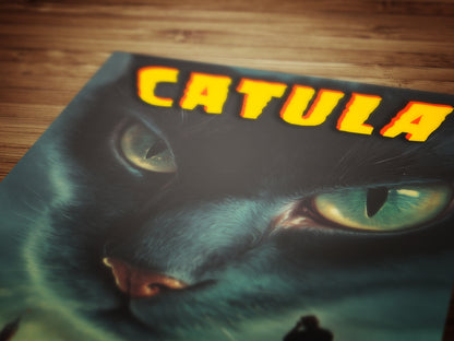 Catula The Vampurr, Vampire Cat Art Print, Whimsigoth Halloween Wall Decor, Horror Movie Decor, Nosferatu Lovers Gifts