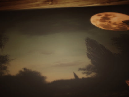 Moonlit Mermaid On a Dock, Whimsical Cozy Bathroom Decor, Whimsigoth Decor, Dark Romance Fantasy Print, Dreamy Floral Decor for Book Lovers