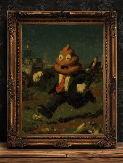 My Tummy Hurts, Poop Emoji Wall Art, Weirdcore Toilet Poster, Quirky Maximalist Poop Print, Bathroom Decor, Hilarious Dorm Home Gag Gift