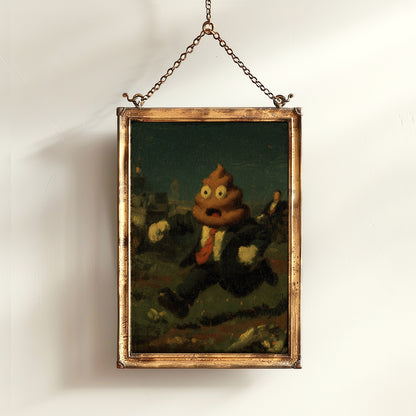 My Tummy Hurts, Poop Emoji Wall Art, Weirdcore Toilet Poster, Quirky Maximalist Poop Print, Bathroom Decor, Hilarious Dorm Home Gag Gift