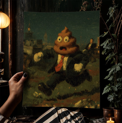 My Tummy Hurts, Poop Emoji Wall Art, Weirdcore Toilet Poster, Quirky Maximalist Poop Print, Bathroom Decor, Hilarious Dorm Home Gag Gift