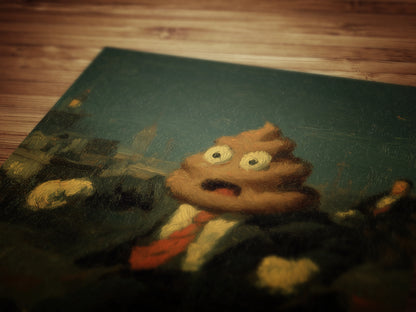 My Tummy Hurts, Poop Emoji Wall Art, Weirdcore Toilet Poster, Quirky Maximalist Poop Print, Bathroom Decor, Hilarious Dorm Home Gag Gift