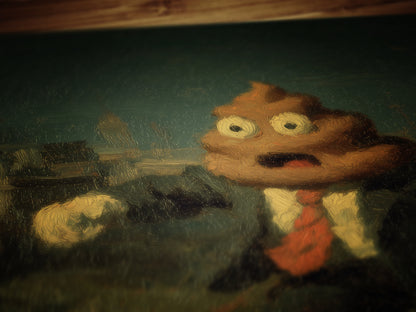 My Tummy Hurts, Poop Emoji Wall Art, Weirdcore Toilet Poster, Quirky Maximalist Poop Print, Bathroom Decor, Hilarious Dorm Home Gag Gift