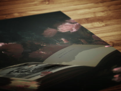 Dark Academia Witchy Open Grimoire Book Art Print, Vintage Floral Wall Decor, Roses Poster, Witchy Aesthetic, Gothic Whimsigoth Decor