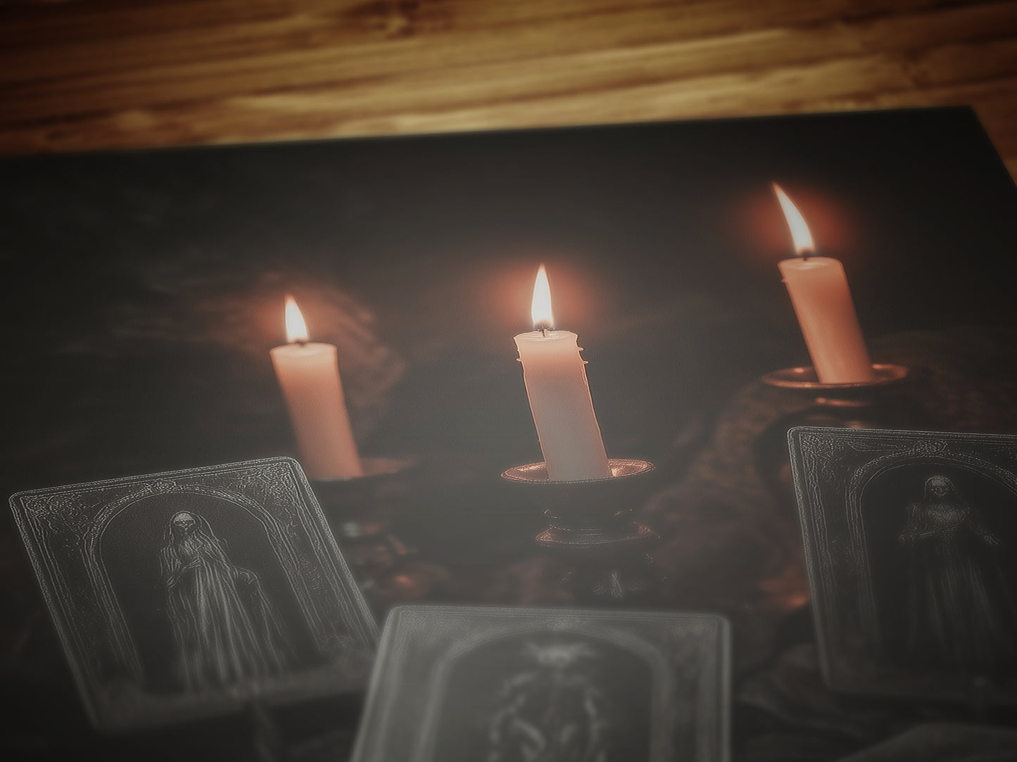 Mystical Tarot Card Wall Art Print, Cottagecore Whimsigoth Decor Poster, Gothic Occult Decor,  Dark Academia Candles and Psychic Reading