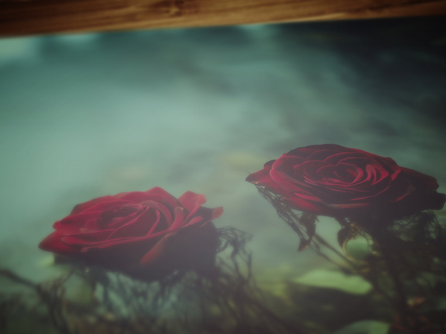 Dark Red Rose Garden Wall Art Print, Gothic Soft Academia Floral Botanical Poster, Dark Cottagecore Home Interiors, Whimsigoth Decor