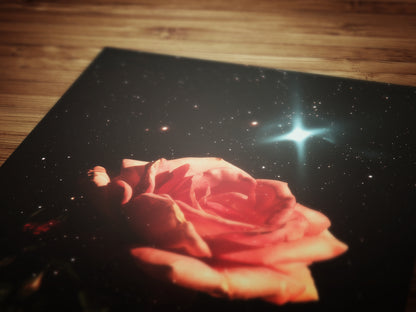 Celestial Rose Wall Art Poster, 90s Whimsigoth Decor, Whimsical Celestial Magical Home Decor, Sun Moon Poster, Cosy Witchy Print