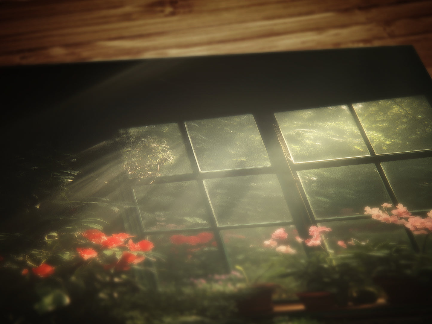 Victorian Greenhouse Art, Dark Botanical Print, Gothic Garden Wall Decor, Moody Cottagecore Poster, Dark Floral Orchid Still Life Print