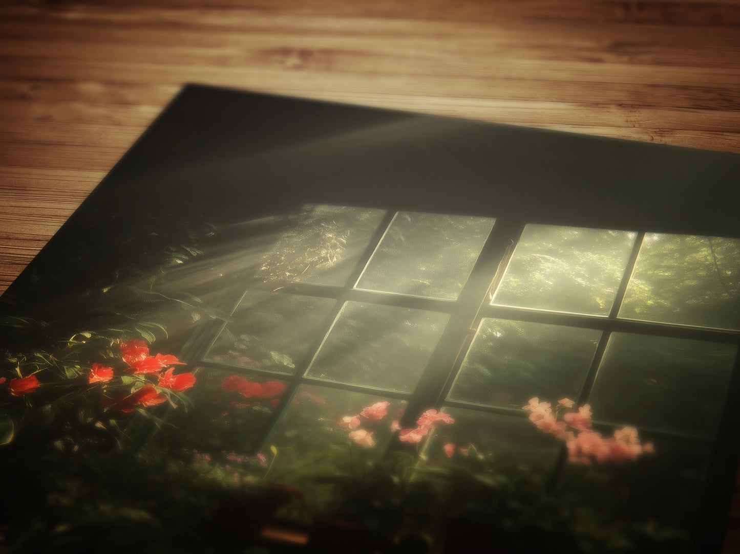 Victorian Greenhouse Art, Dark Botanical Print, Gothic Garden Wall Decor, Moody Cottagecore Poster, Dark Floral Orchid Still Life Print