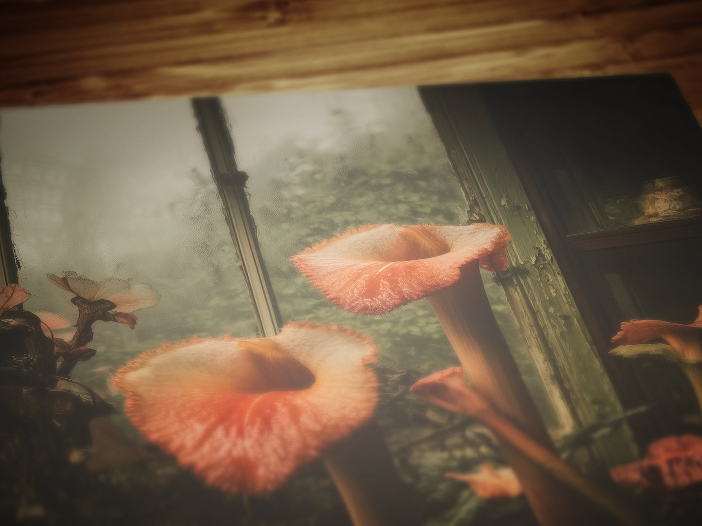 Moody Cobra Lilies Greenhouse Art Print, Dark Botanical Poster, Gothic Garden Floral Decor, Moody Cottagecore Wall Art, Vintage Plant Room