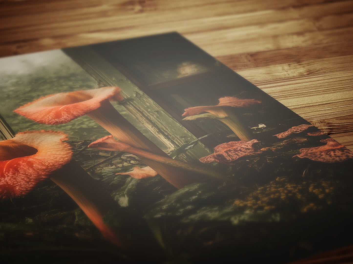 Moody Cobra Lilies Greenhouse Art Print, Dark Botanical Poster, Gothic Garden Floral Decor, Moody Cottagecore Wall Art, Vintage Plant Room