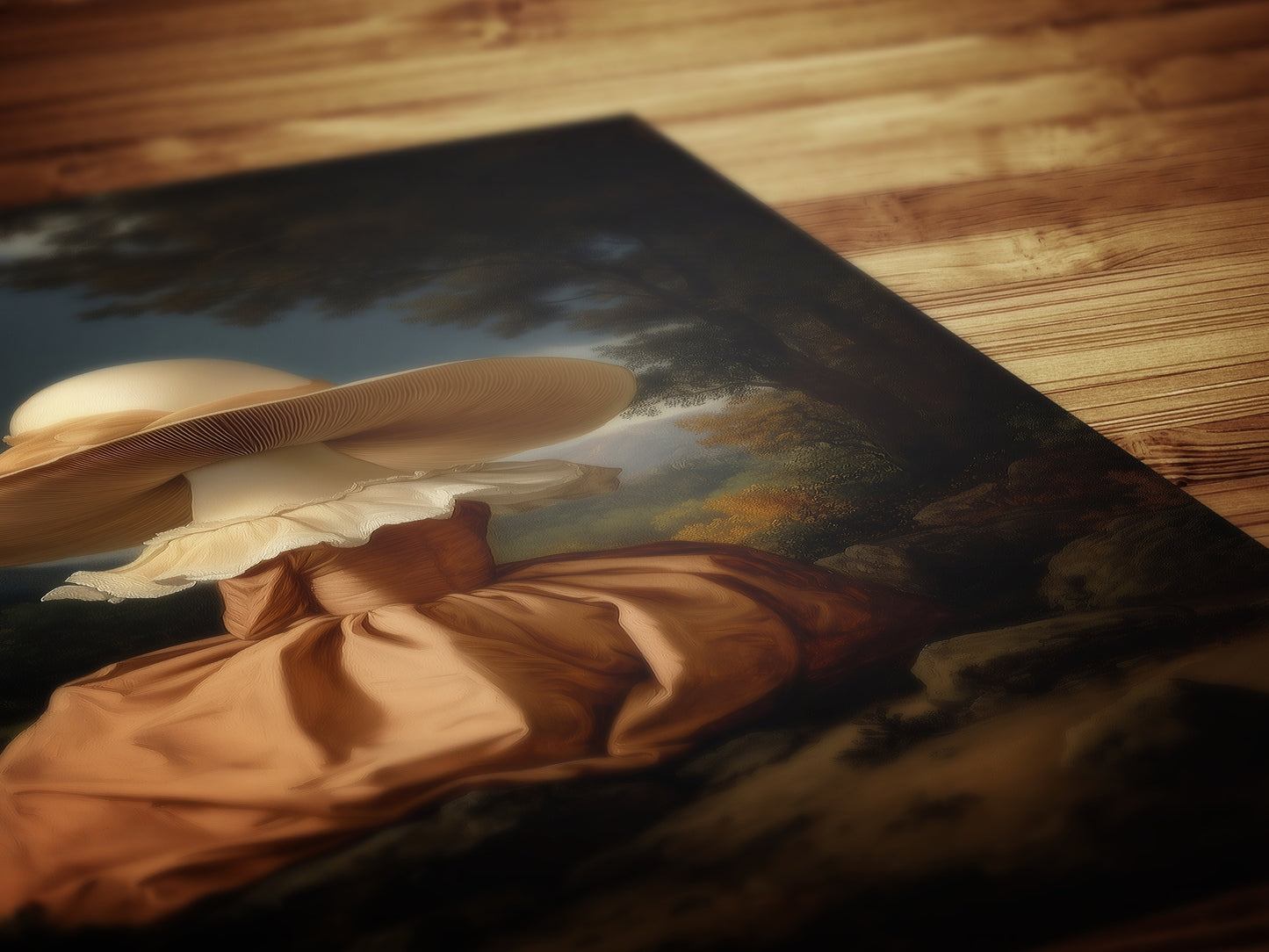 Surreal Mushroom Lady in Vintage Landscape, Mushroom Woman, Vintage Poster, Art Poster Print, Dark Academia, Gothic, Cottagecore, Witch Art.