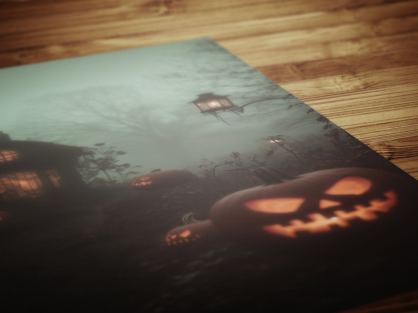 Spooky Jack-O’-Lantern Halloween Wall Art, Haunted Cottagecore Autumn Wall Decor, Dark Academia Prints, Whimsigoth Witchy House Poster