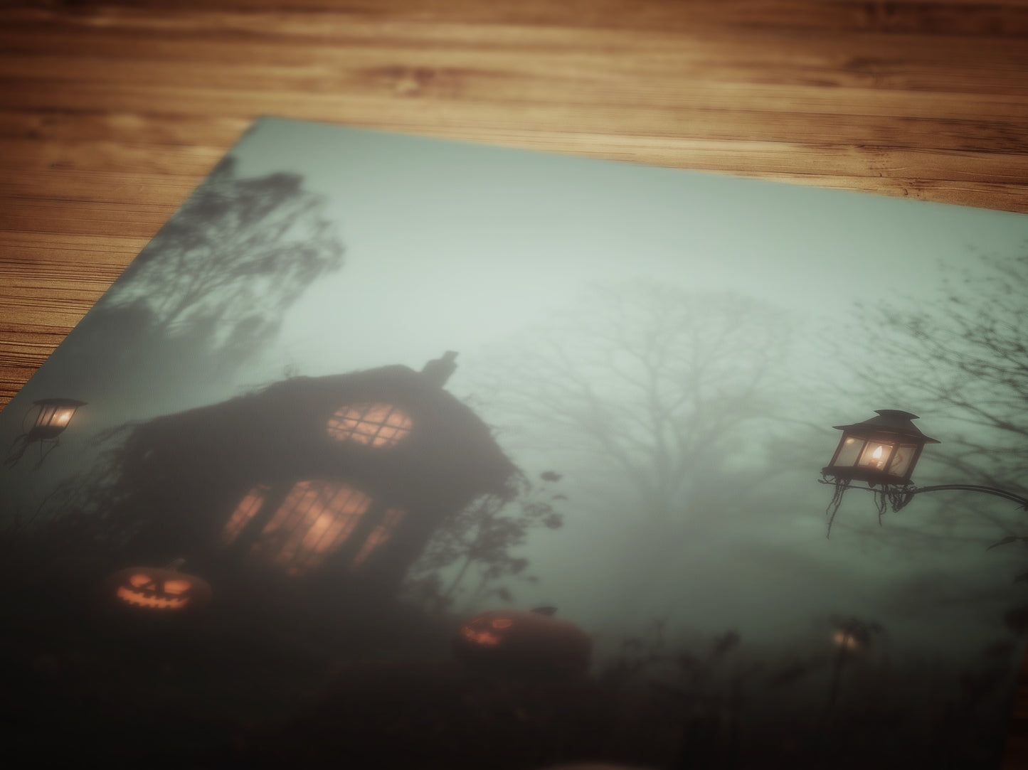 Spooky Jack-O’-Lantern Halloween Wall Art, Haunted Cottagecore Autumn Wall Decor, Dark Academia Prints, Whimsigoth Witchy House Poster