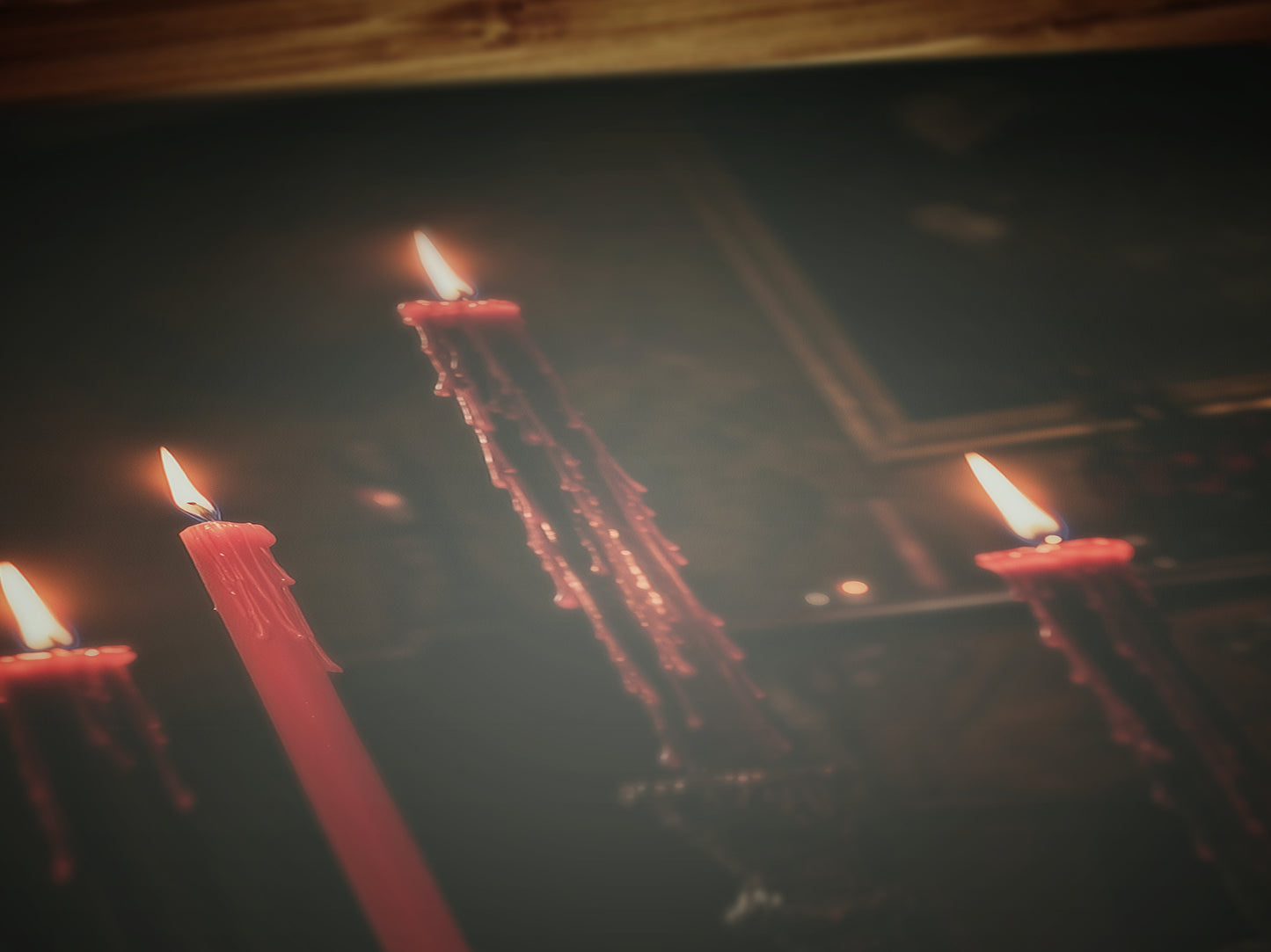 Gothic Halloween Candlelight Wall Art, Pumpkins and Red Candles, Witchy Dark Academia Prints, Whimsigoth Poster, Spooky Autumn Decor