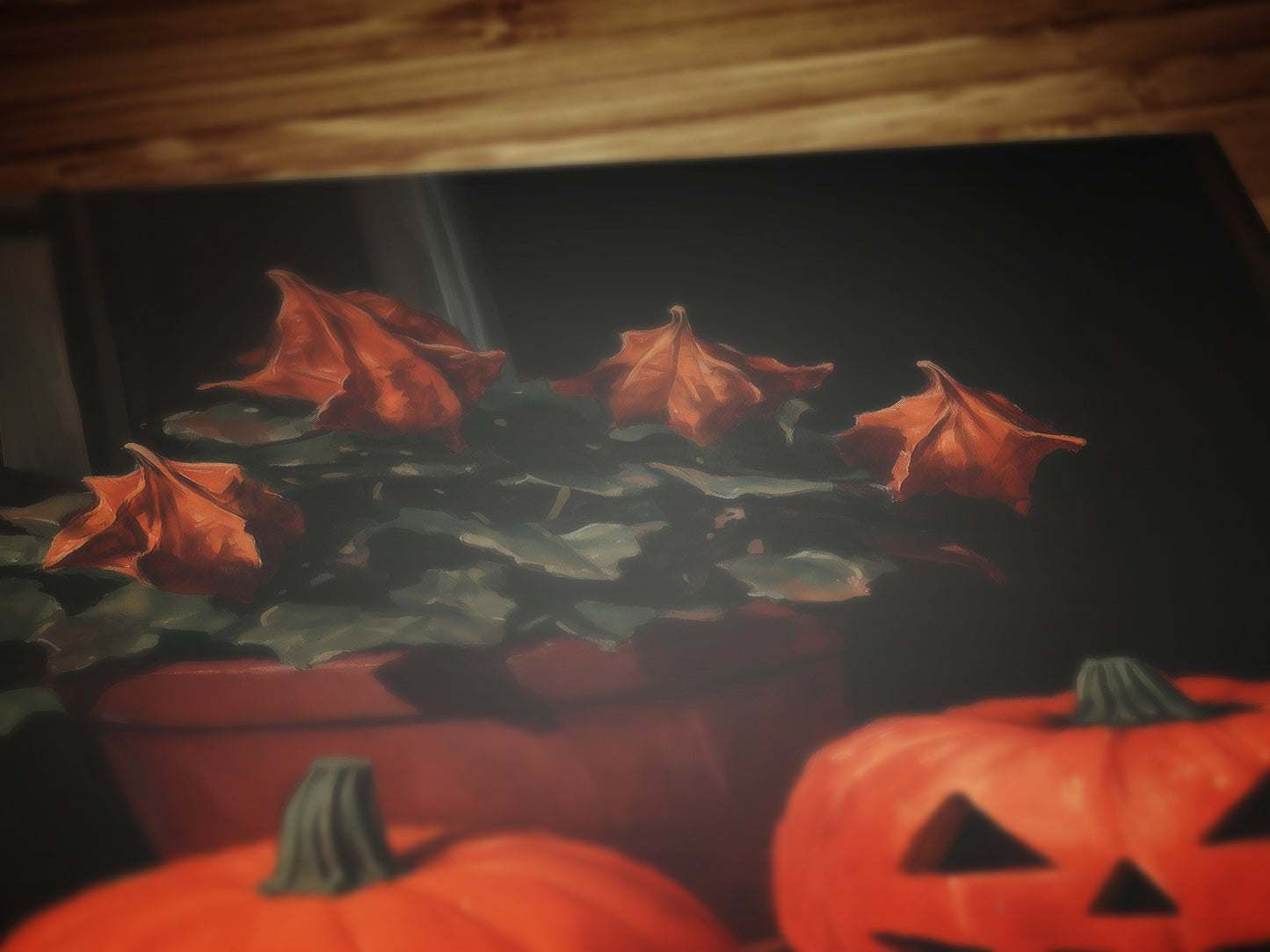 Pumpkin Jack O Lantern Halloween Wall Art Print, Cozy Cottagecore Autumn Decor, Witchy Spooky Vibes Poster, Whimsigoth Decor Prints