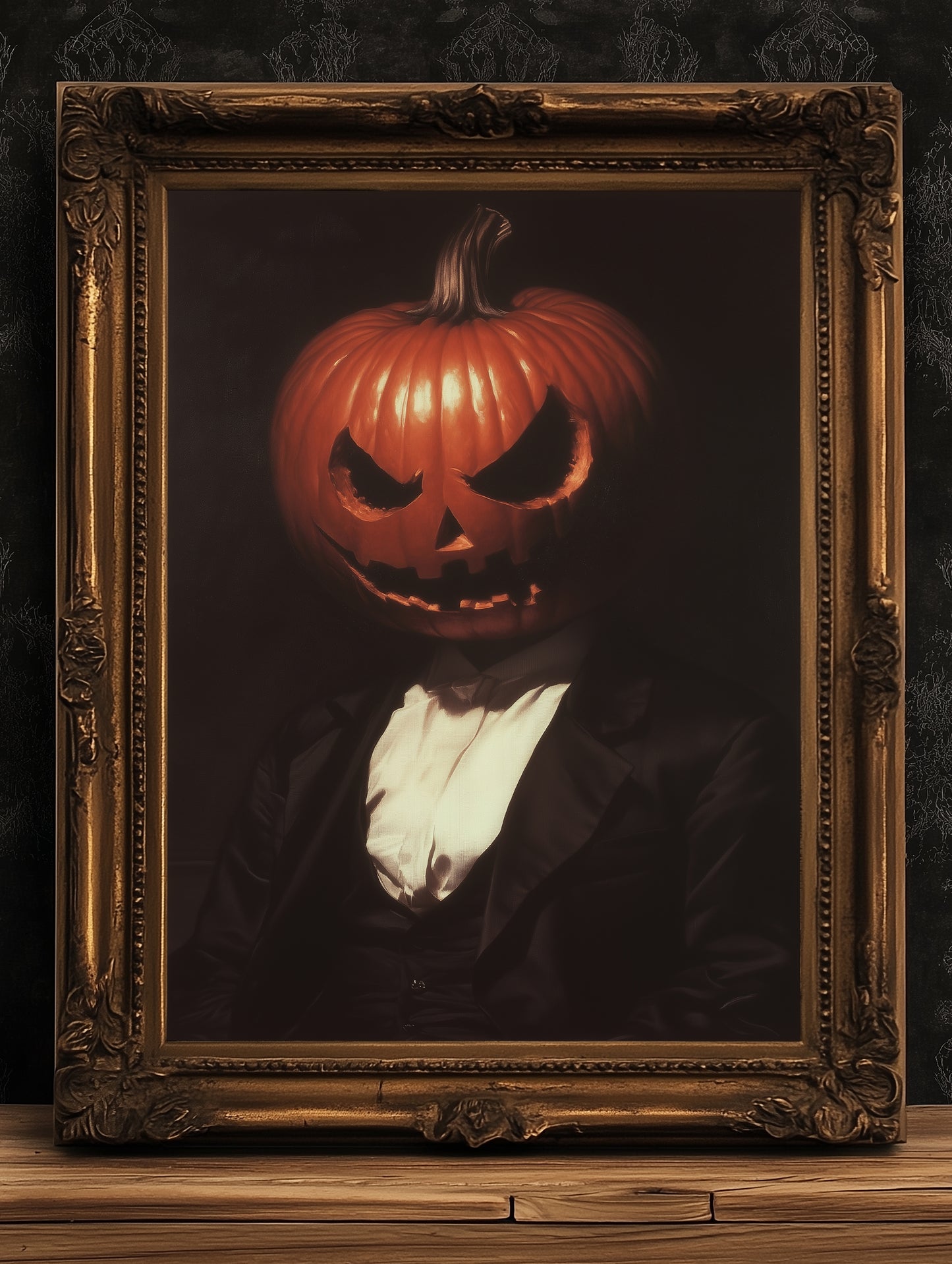 Pumpkin Man Poster, Halloween Gift, Dark Academia Wall Art, Art Poster Print, Gothic Occult Poster, Witchcraft, Gothic Home Decor