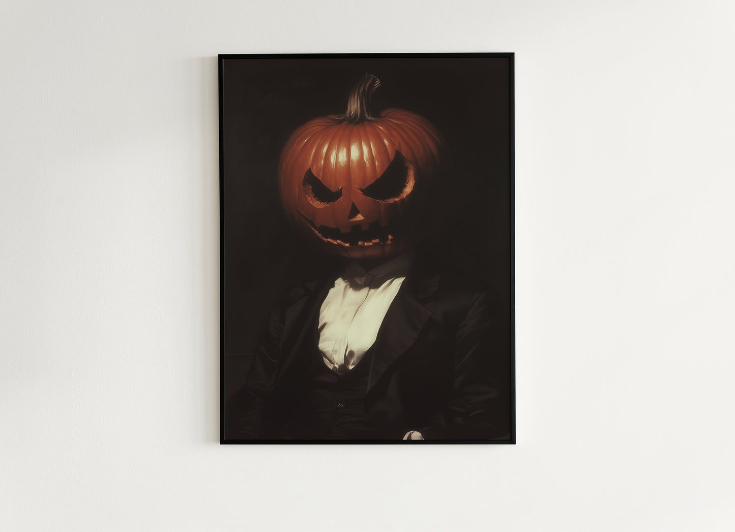 Pumpkin Man Poster, Halloween Gift, Dark Academia Wall Art, Art Poster Print, Gothic Occult Poster, Witchcraft, Gothic Home Decor