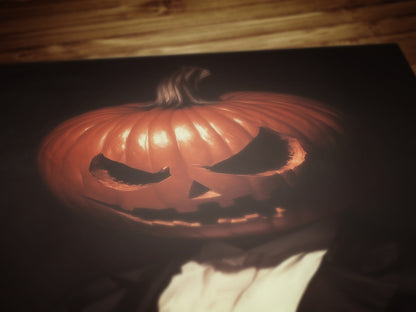 Pumpkin Man Poster, Halloween Gift, Dark Academia Wall Art, Art Poster Print, Gothic Occult Poster, Witchcraft, Gothic Home Decor