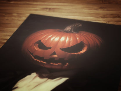 Pumpkin Man Poster, Halloween Gift, Dark Academia Wall Art, Art Poster Print, Gothic Occult Poster, Witchcraft, Gothic Home Decor