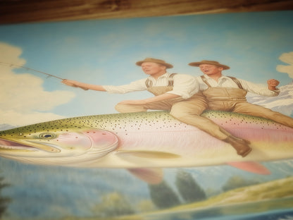 Carpe Diem, Surreal Fishing Art, Quirky Dark Humor Illustration, Funny Meme Wall Art, Cottagecore Room Decor, Whimsigoth Animal Lover Gift