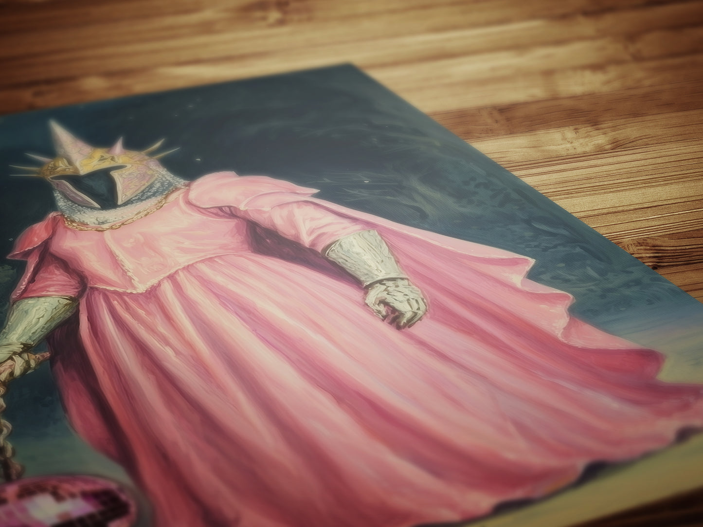 Whimsigoth Pink Witch King Wall Art Print, Gothic Fantasy Renfaire Poster, LOTR Fanart Halloween Decor, Dark Academia Witchy Decor