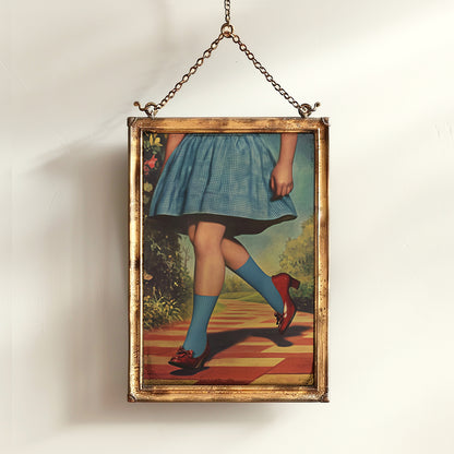 Vintage Wizard of Oz Dorothy Wall Art Print, Ruby Slippers, Classic Hollywood film print, Retro Wizard Of Oz Poster