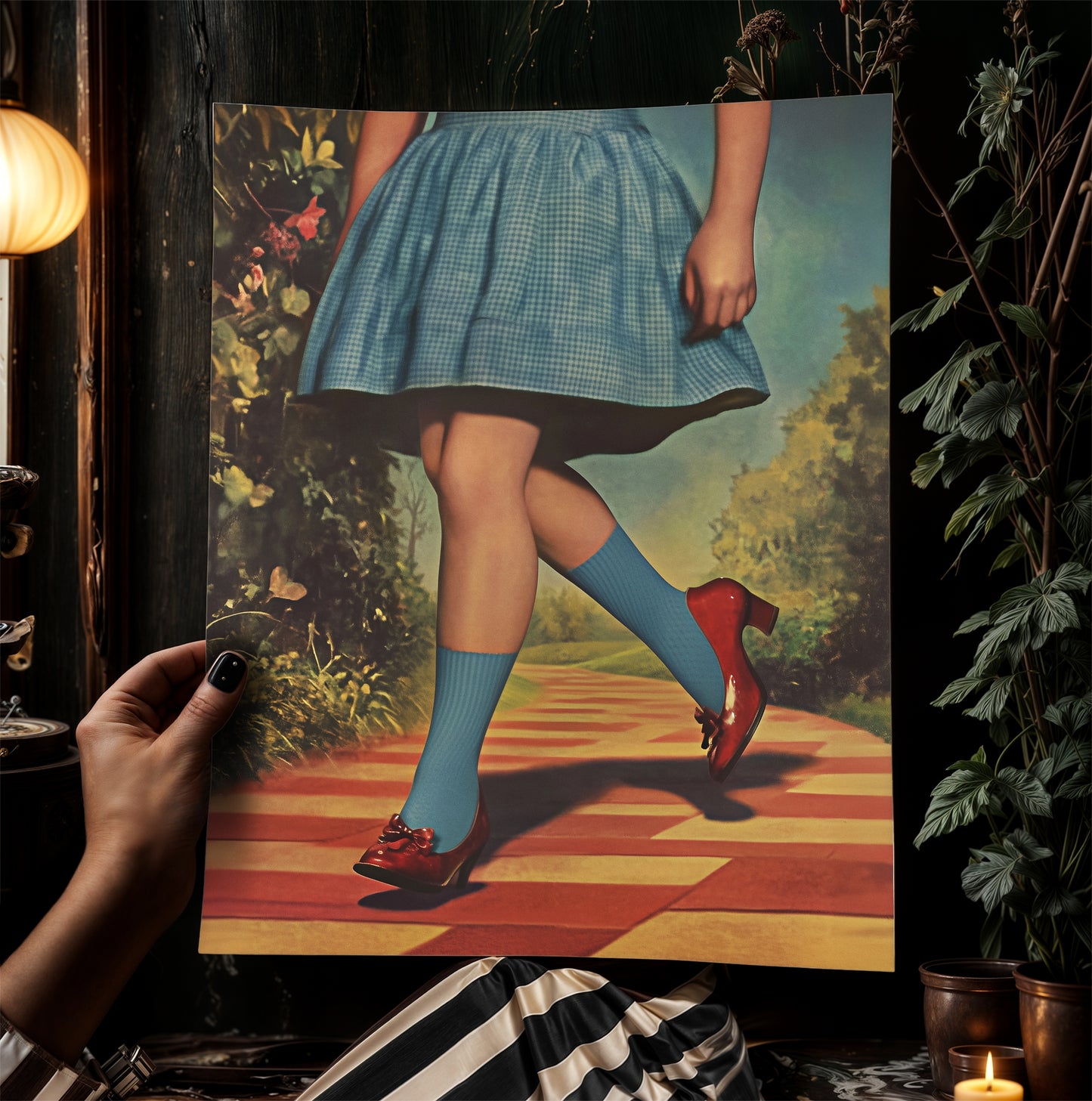 Vintage Wizard of Oz Dorothy Wall Art Print, Ruby Slippers, Classic Hollywood film print, Retro Wizard Of Oz Poster