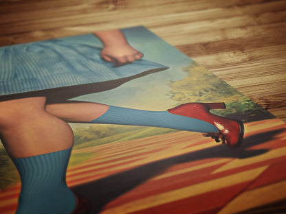 Vintage Wizard of Oz Dorothy Wall Art Print, Ruby Slippers, Classic Hollywood film print, Retro Wizard Of Oz Poster