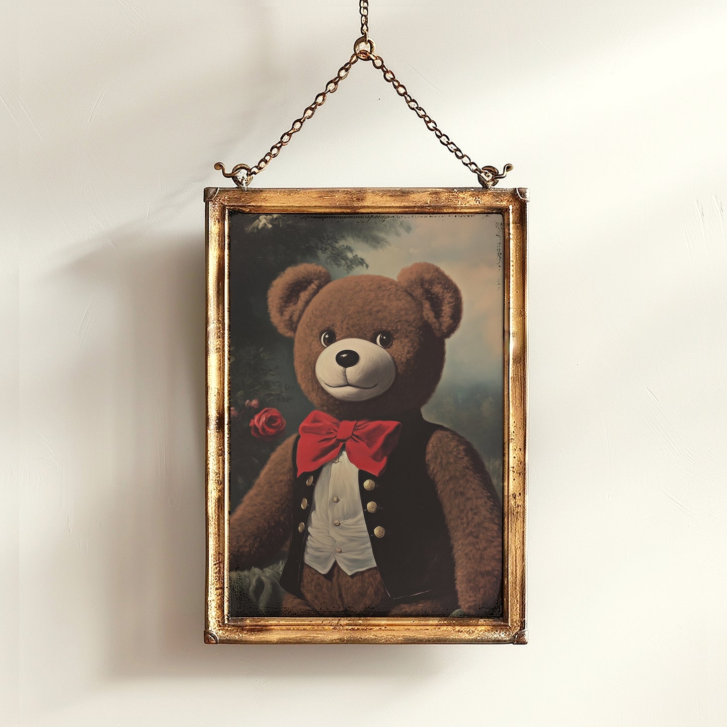 Vintage Nursery Toy Teddy Bear Sketch, Gender Neutral Wall Art Printable, Vintage Illustration, Baby Room Decor