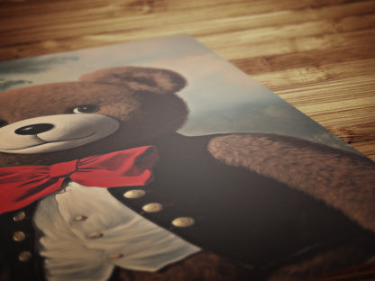 Vintage Nursery Toy Teddy Bear Sketch, Gender Neutral Wall Art Printable, Vintage Illustration, Baby Room Decor