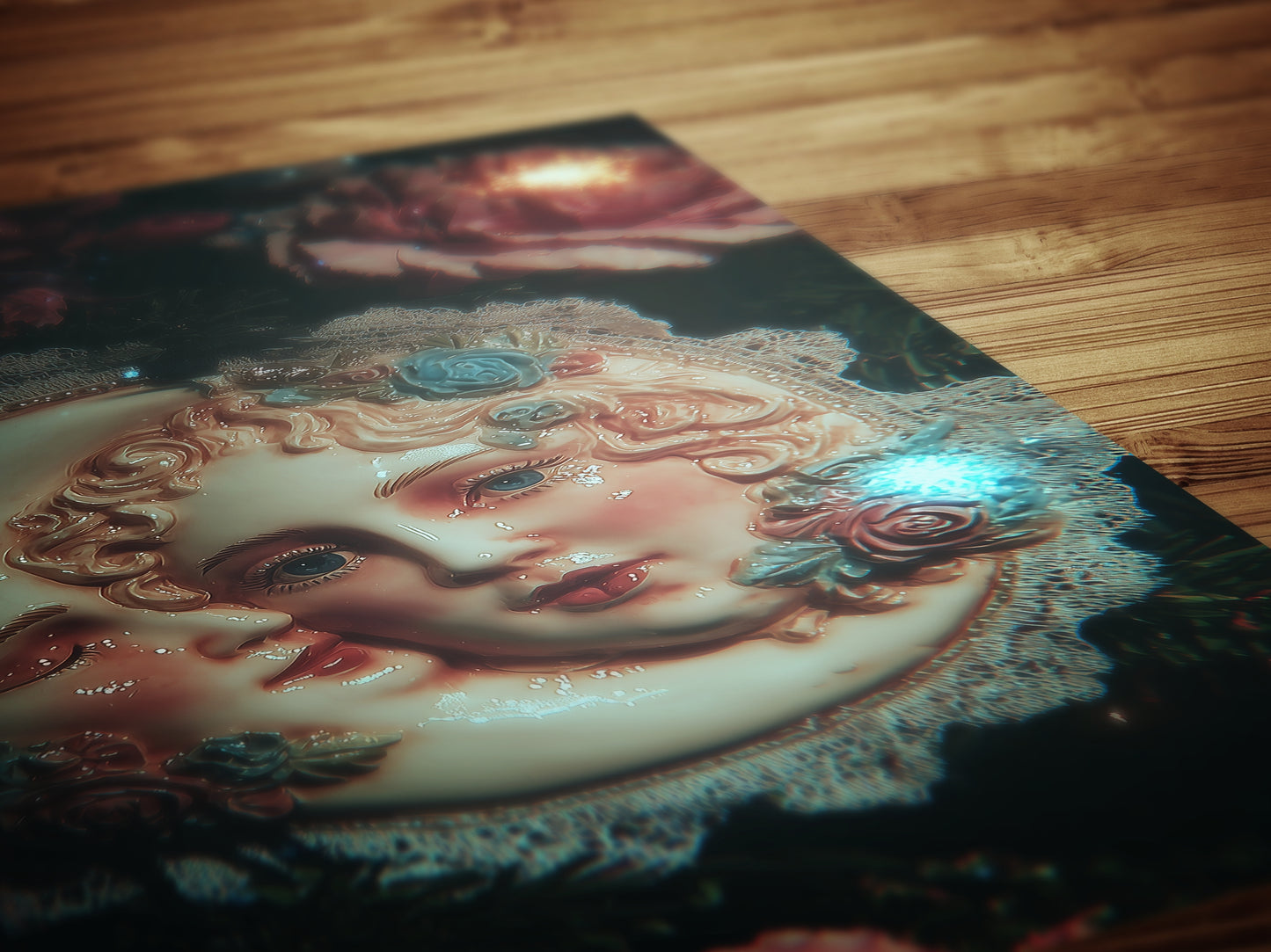 Whimsical Sun And Crescent Moon Print, 90s Whimsigoth Decor, Celestial Magical Home Decor, Sun Moon Poster, Cosy Witchy Print