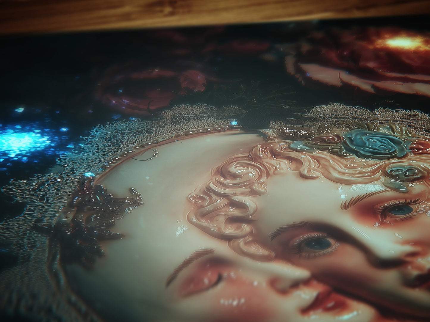 Whimsical Sun And Crescent Moon Print, 90s Whimsigoth Decor, Celestial Magical Home Decor, Sun Moon Poster, Cosy Witchy Print