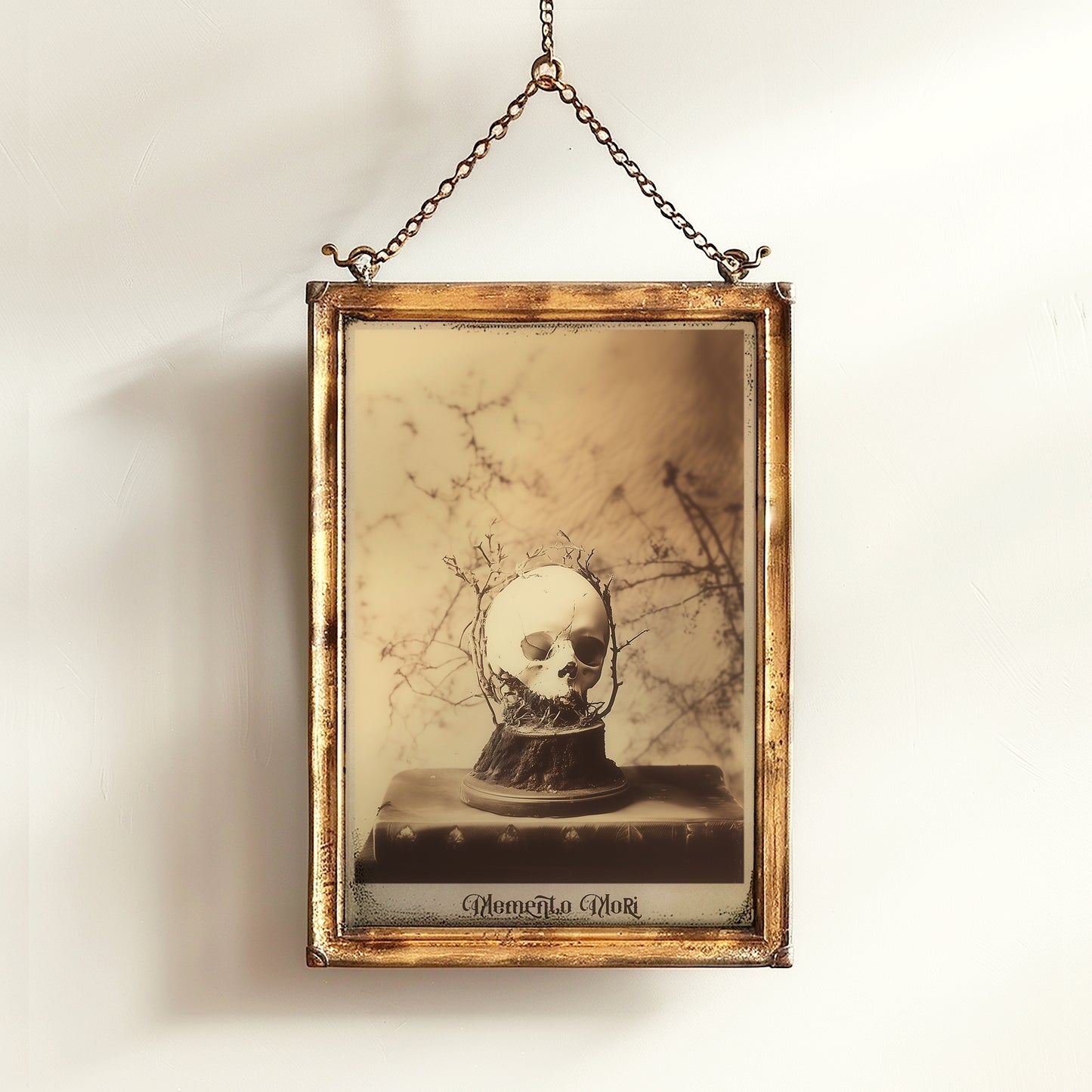 Memento Mori Art Print, Vintage Skull Wall Art, Vanitas Skull and Flowers Poster, Gothic Home Decor, Victorian Botanical Macarbre Postcard