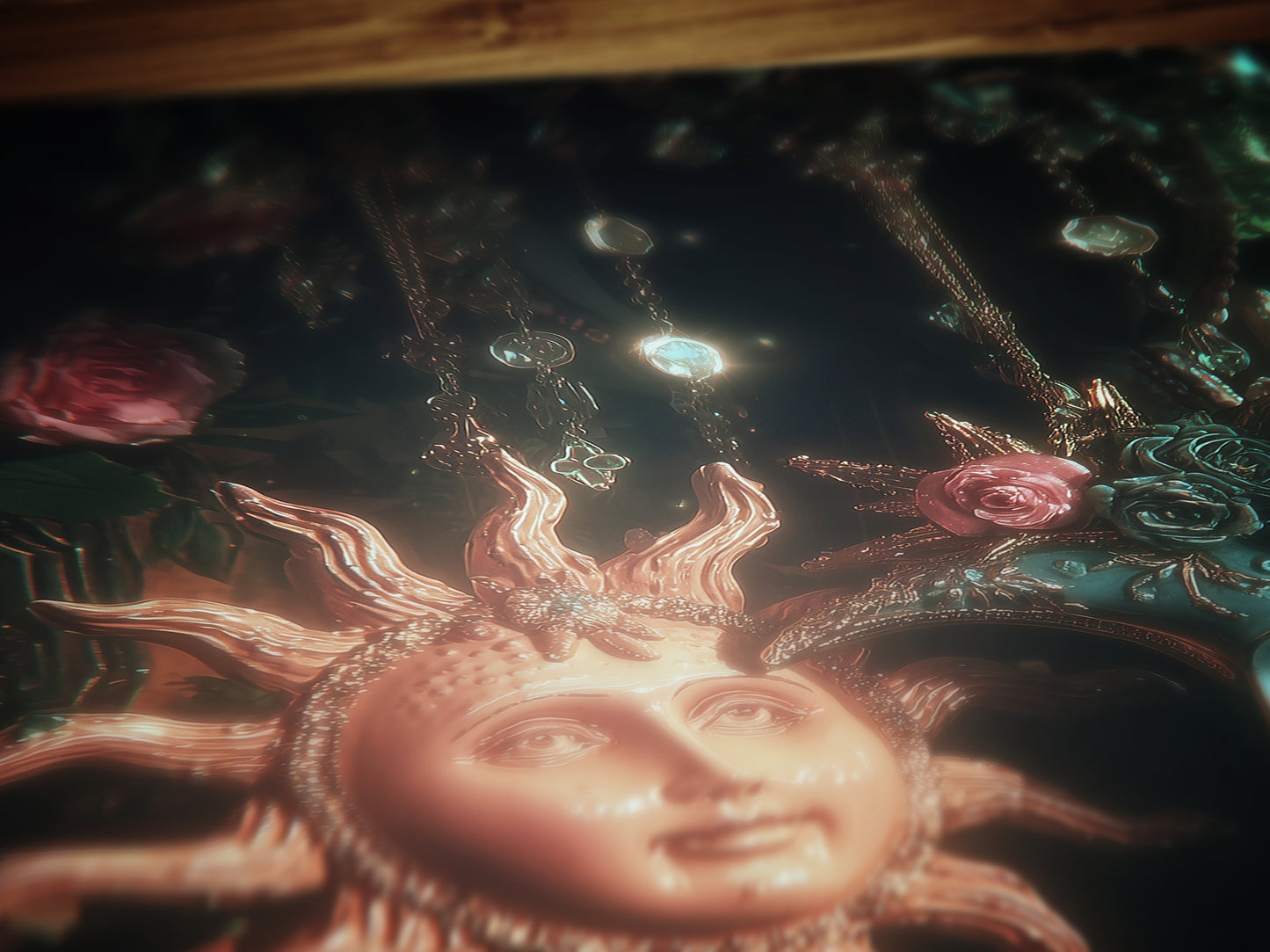 Whimsical Sun And Moon Print, 90s Whimsigoth Decor, Celestial Magical Home Decor, Sun Moon Poster, Cosy Witchy Print